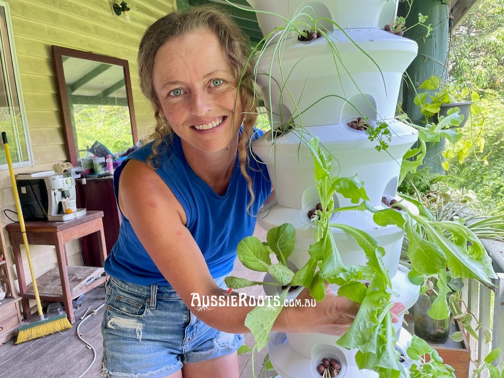 elle from aussie roots with the aeroponic airgarden