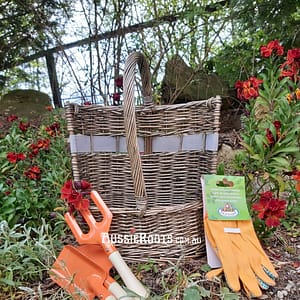 Personalisable British Garden Helper Gift Set 10 Piece Childs Trug With Tools & Gloves | Orange